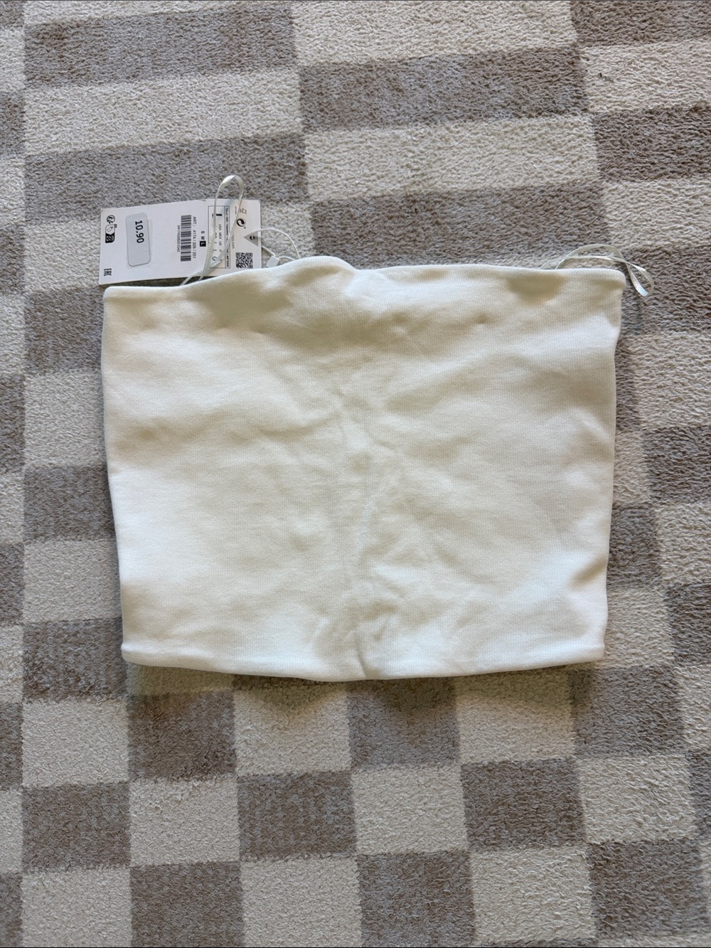 Zara White Strapless Tube Top